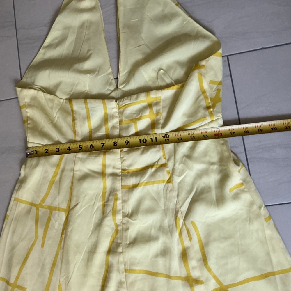 Banana Republic Strapless Dress in Light Yellow Sz 12 - Picture 12 of 15
